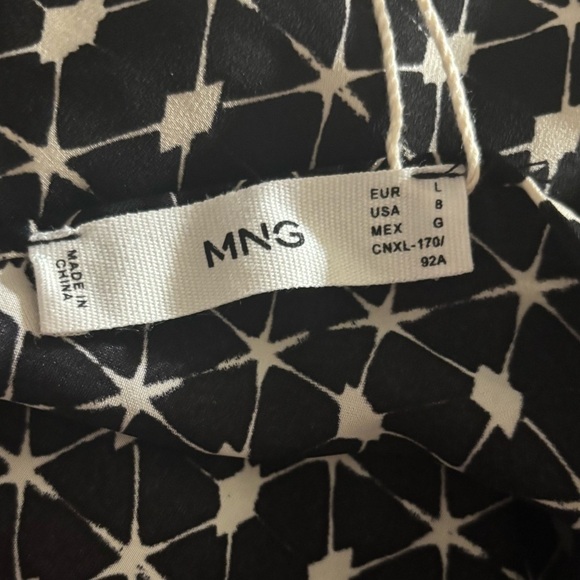 Mango Black and White Skater  Knee-Length Dress - Picture 8 of 12